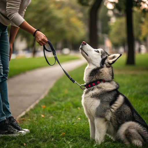 husky-dog-getting-trained-by-owner-in-park--close-
