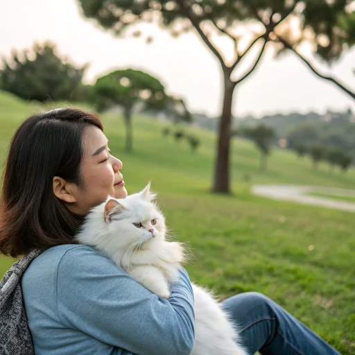 small-white-persian-cat-cuddling-with-owner-in-par