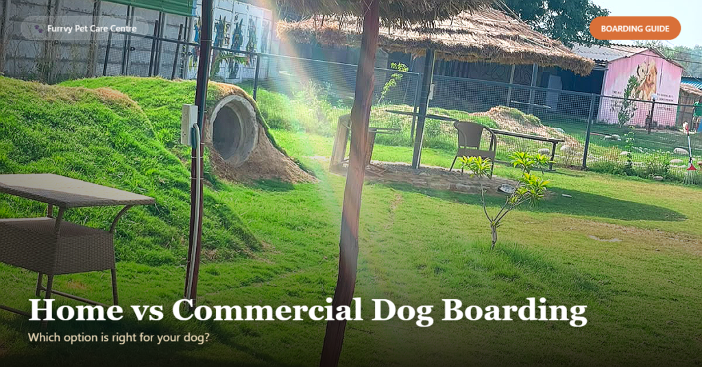 home vs commercial dog boarding