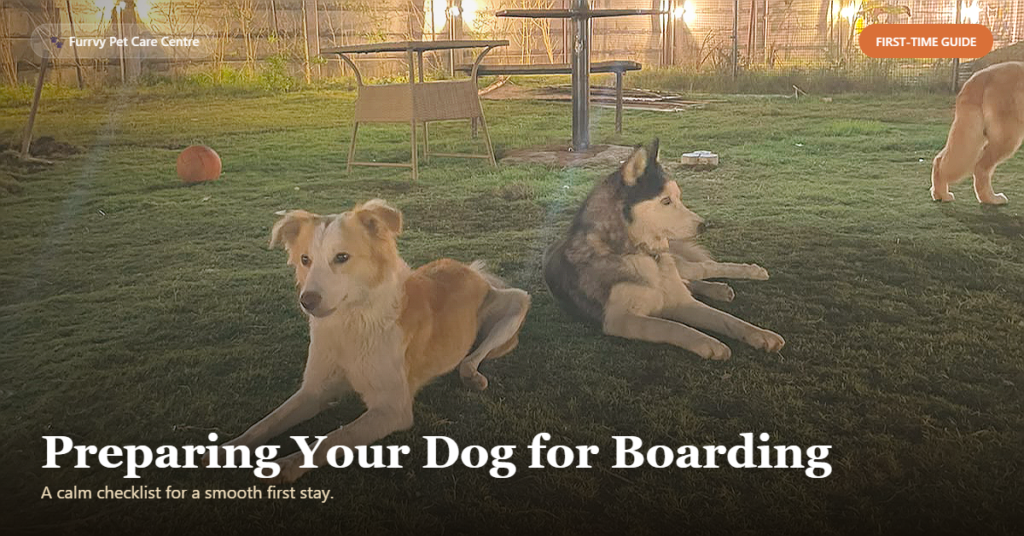 prepare dog for boarding gurgaon