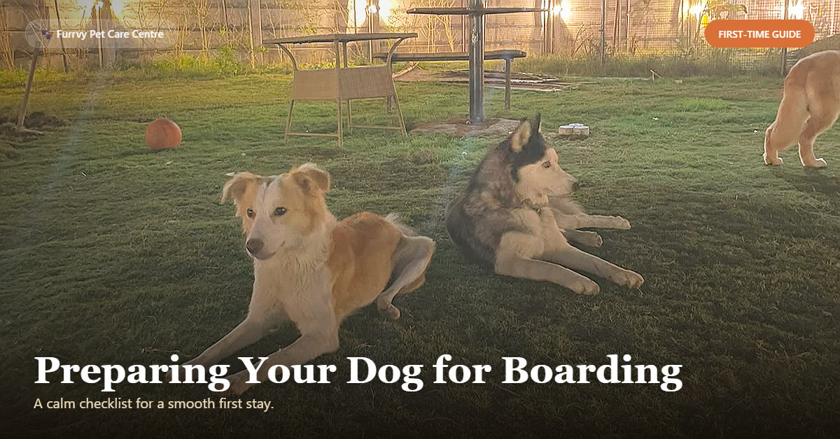 prepare dog for boarding gurgaon